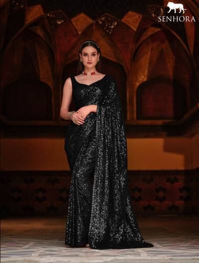 EMERALD VOL 34  BY SENHORA PARTY WEAR SAREE WHOLESALER IN INDIA